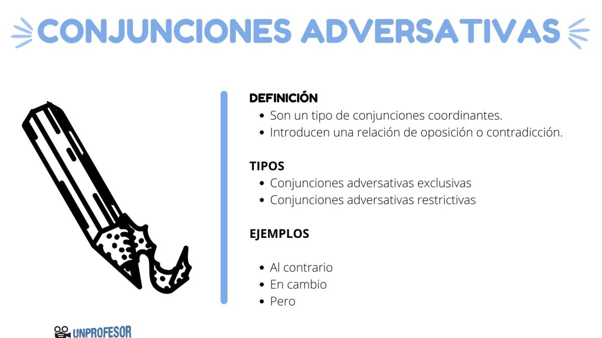 Qué son las conjunciones adversativas - con ejemplos
