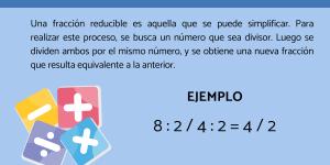 Qué es una fracción reducible: ejemplos