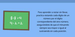 Cómo aprender a restar sin llevar